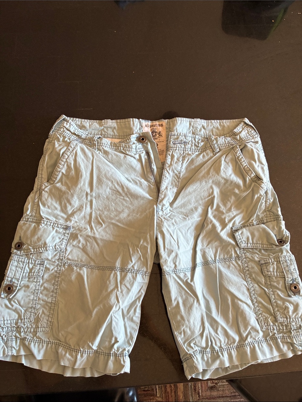 Men's Light  our Express Khaki Cargo Shorts - Casual Utility Style. MA